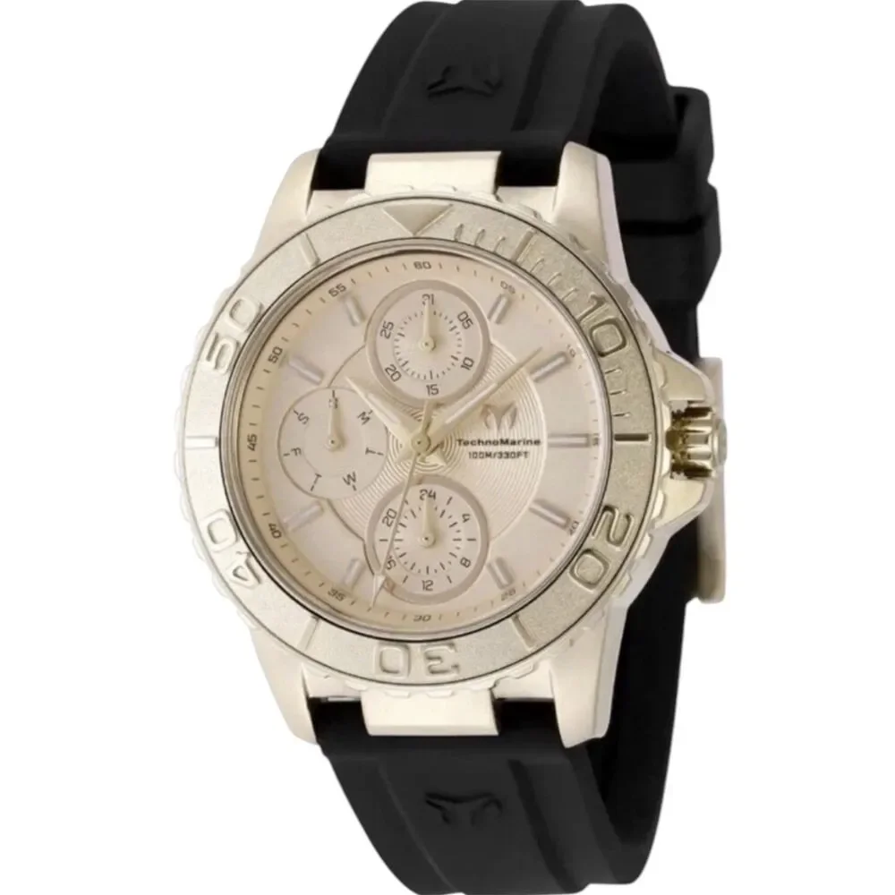TechnoMarine Sea Grace Women's Quartz Watch 36mm Gold Black TM-725016 Invicta